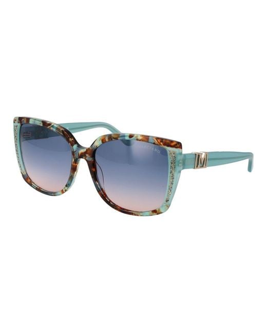 MARCIANO BY GUESS Blue Multicolor Plastic Sunglasses