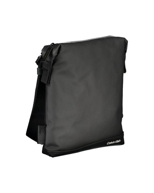 Calvin Klein Black Elegant Shoulder Bag With Contrast Details for men