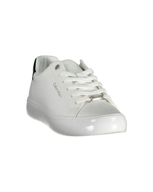 Calvin Klein White Bianco Pelle Sneaker