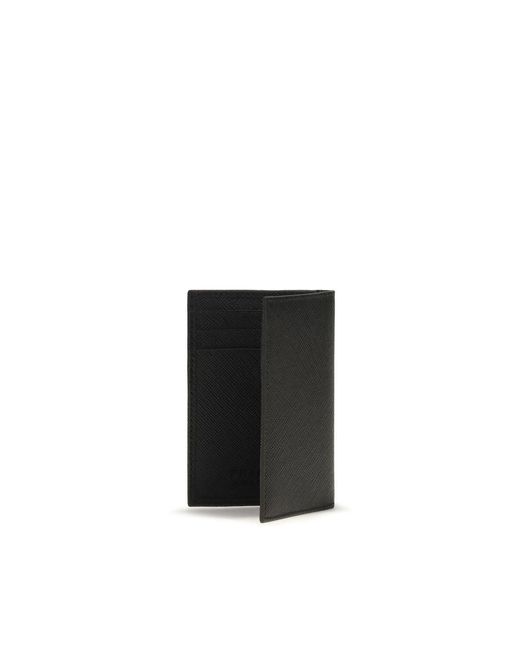 Prada Black Calf Leather Bos Taurus Wallet for men
