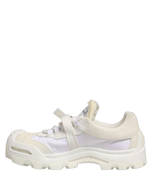 Dolce & Gabbana White Airmaster Panelled Low Top Sneakers Shoes Nylon Suede for men