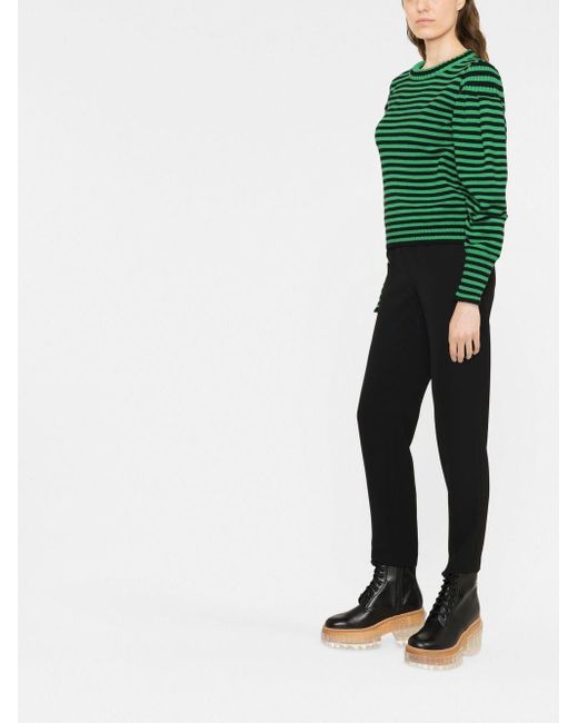 P.A.R.O.S.H. Black Cropped Elasticated Leggings