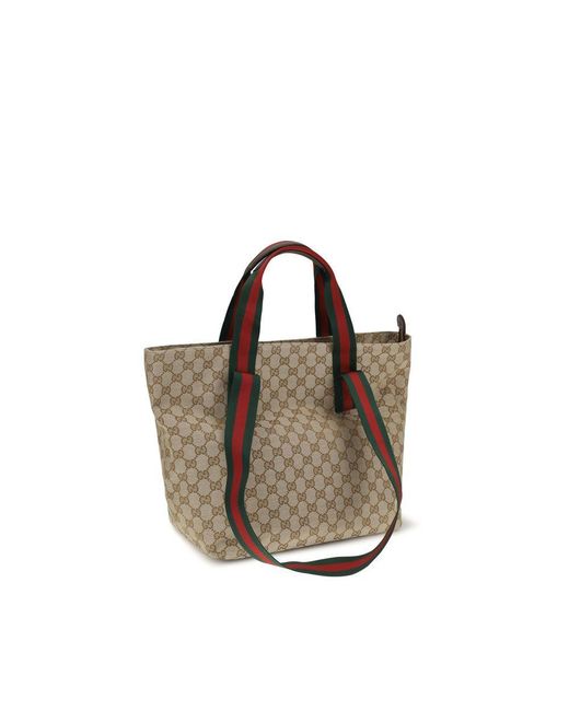 Gucci Brown Beige Polyester Shoulder Bag for men