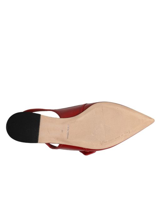 Dolce & Gabbana Red Ballerina Shoes