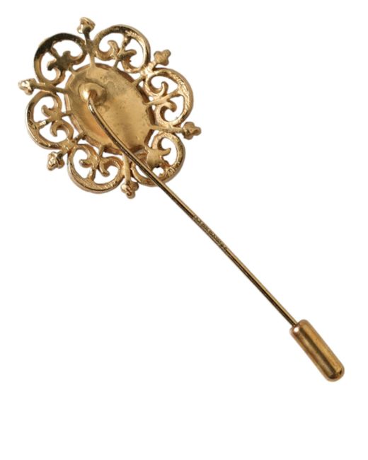 Dolce & Gabbana Metallic Elegant Tone Pin Brooch for men