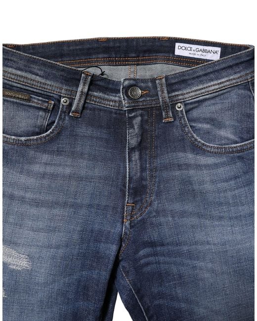 Dolce & Gabbana Blue Slim Fit Jeans for men