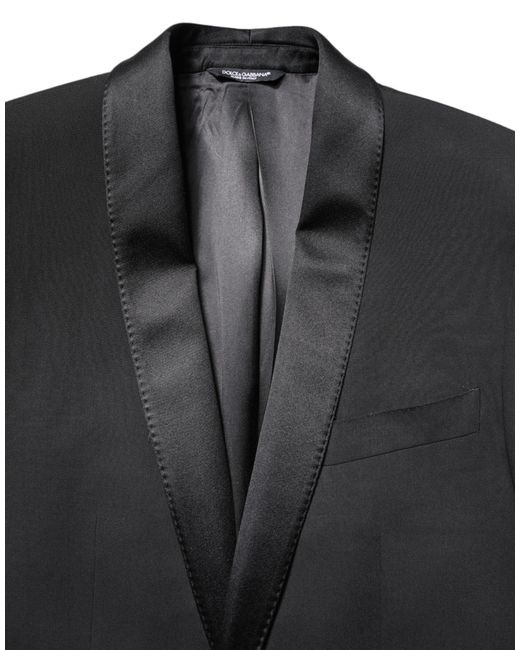 Dolce & Gabbana Black Single Breasted Coat Martini Blazer for men