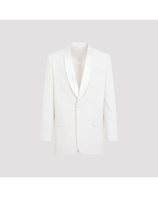 Givenchy White Shawl Lapel Wool for men