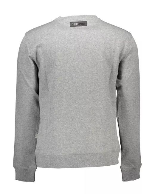 Philipp Plein Gray Cotton Sweater for men