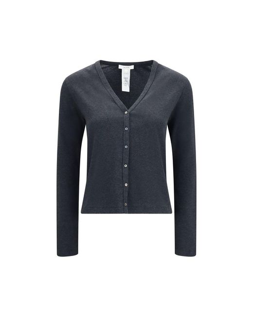The Row Blue Gray Cotton Cardigan