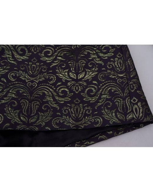 Dolce & Gabbana Black Baroque Jacquard Wrap Jacket for men