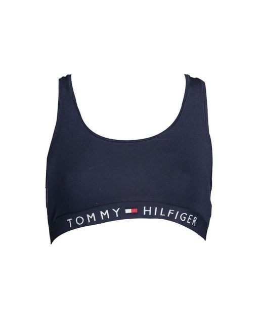 Tommy Hilfiger Blue Cotton Sports Bra