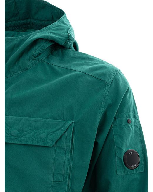 C P Company Green Poplin Overshirt for men