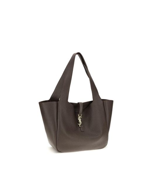 Saint Laurent Brown Calf Leather Bos Taurus Shoulder Bag