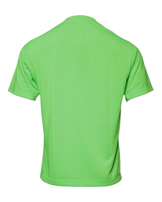 Dolce & Gabbana Green Logo Polyester Crew Neck T for men