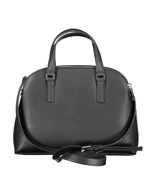 Calvin Klein Black Elegant Shoulder Bag With Logo Detail