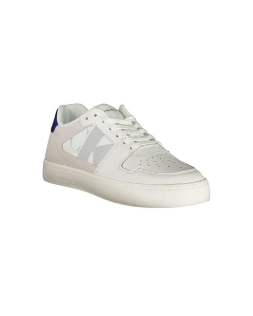 Calvin Klein Multicolor White Polyurethane Men's Sneaker for men