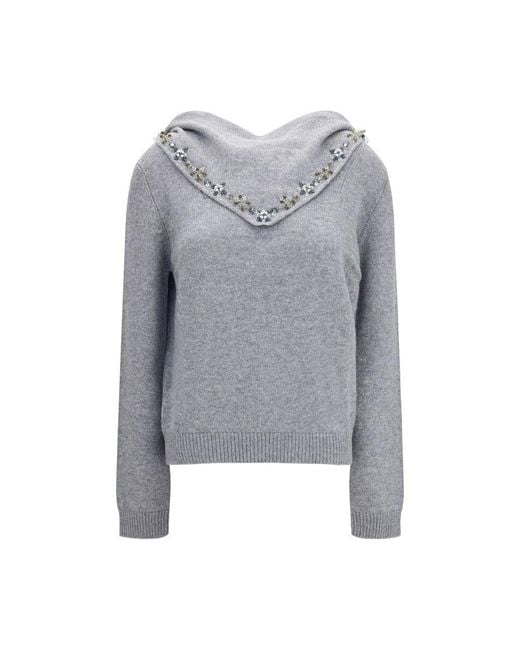 Prada Gray Cashmere Sweatshirt