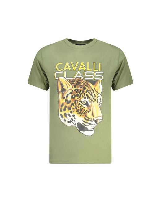 Roberto Cavalli Green Verde Cotton Men's T for men