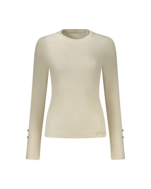 Guess Natural Bianco Viscose Sweater