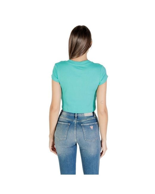 Calvin Klein Blue Turquoise Cotton T