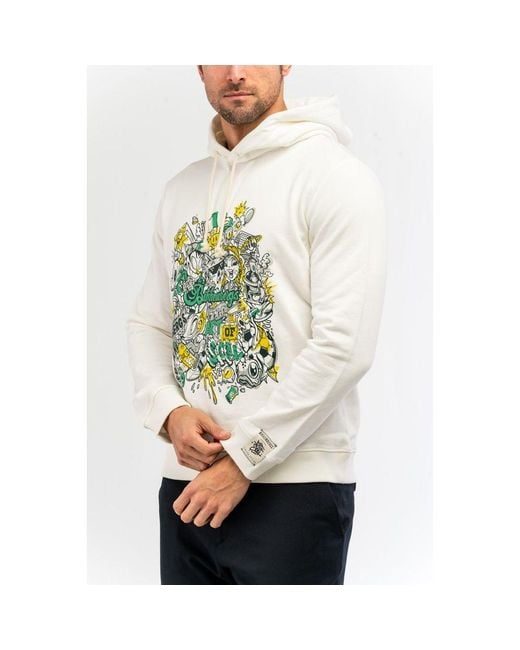 Bikkembergs Natural White Cotton Sweatshirt for men