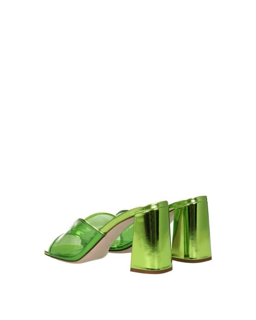 Miu Miu Green Plexiglass Platform Sandals for men