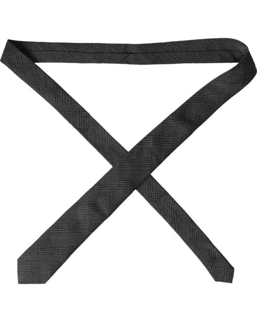 Dolce & Gabbana Gray Glen Plaid Tie Kra3328 for men