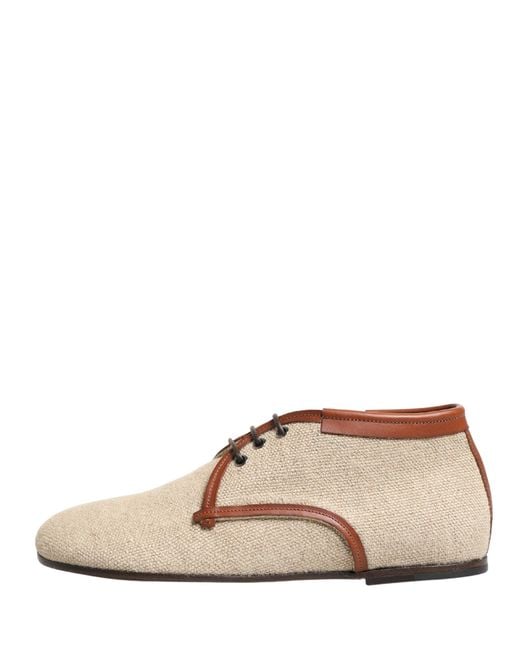 Dolce & Gabbana Brown Beige Canvas Lace for men