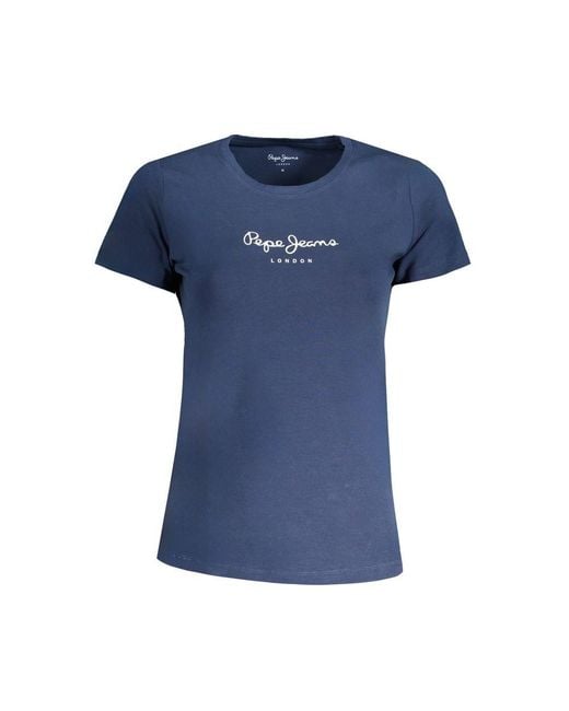 Pepe Jeans Blue Cotton Tops & T