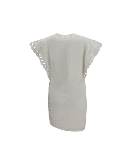 Isabel Marant Gray White Cotton Casual Dress