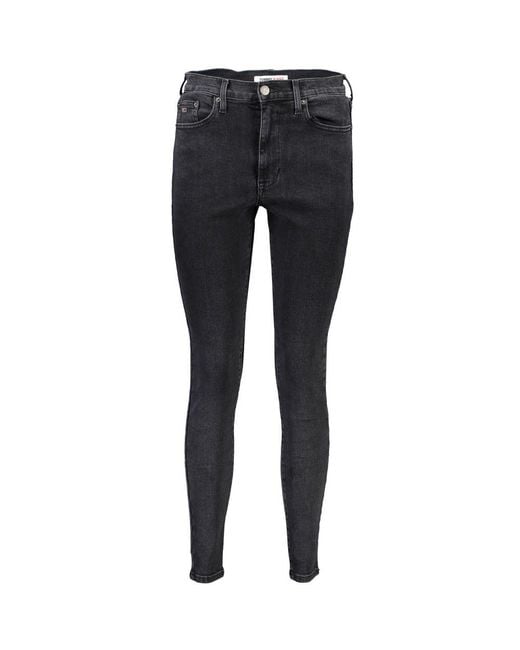 Tommy Hilfiger Black Cotton Jeans & Pant