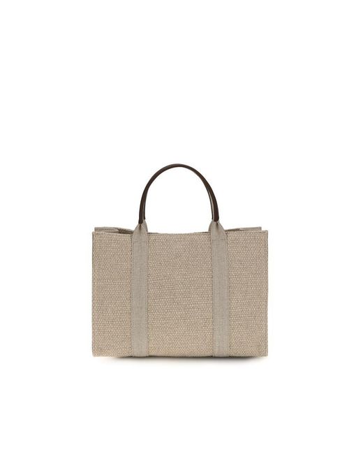 The Row Gray Beige Fabric Shoulder Bag