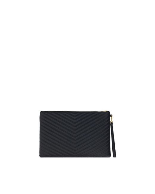 Saint Laurent Black Calf Leather Bos Taurus Wallet