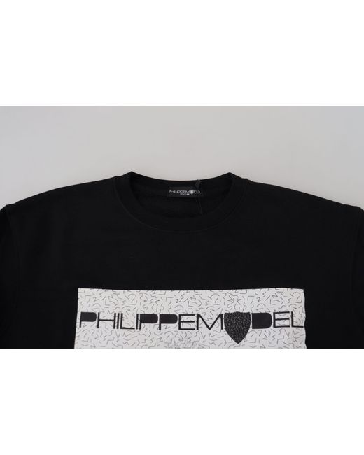 Philippe Model Black Chic Printed Cotton Sweater