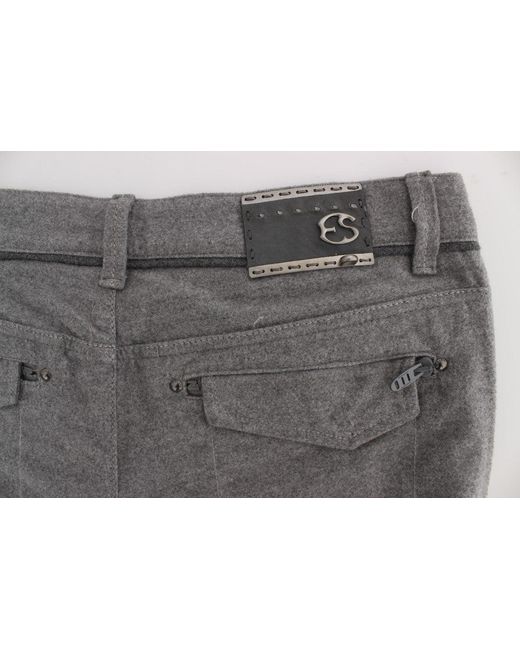 Ermanno Scervino Gray Chic Casual Cotton Pants