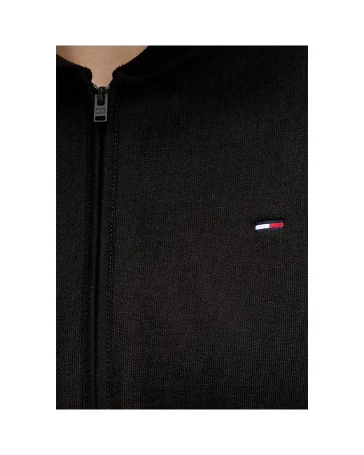 Tommy Hilfiger Black Recycled Cotton Hoodie
