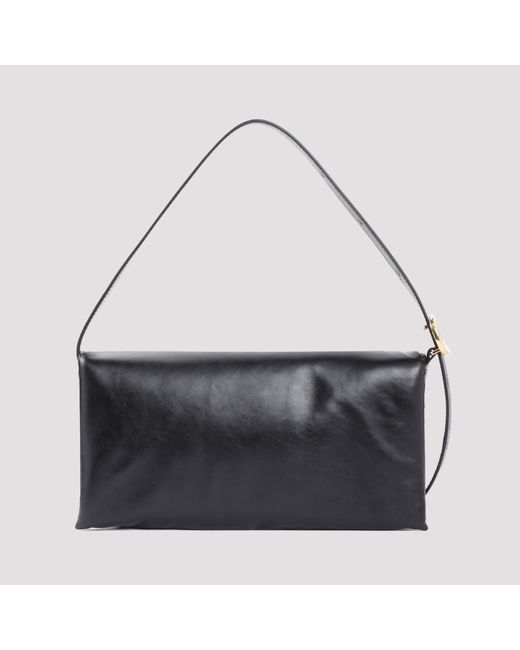 Jil Sander Black Origami Nappa Calf Leather Shoulder Bag