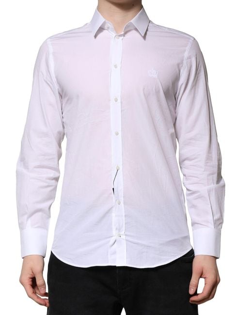 Dolce & Gabbana Purple Martini Long Sleeves Formal Shirt for men