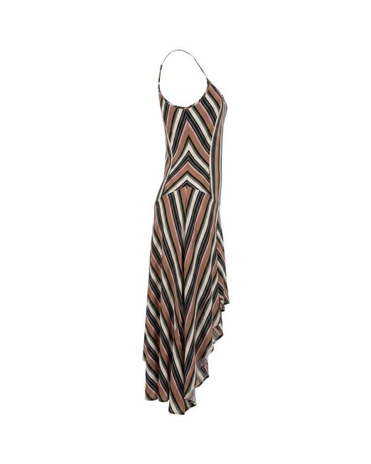 Trussardi Black Brown Viscose Dress