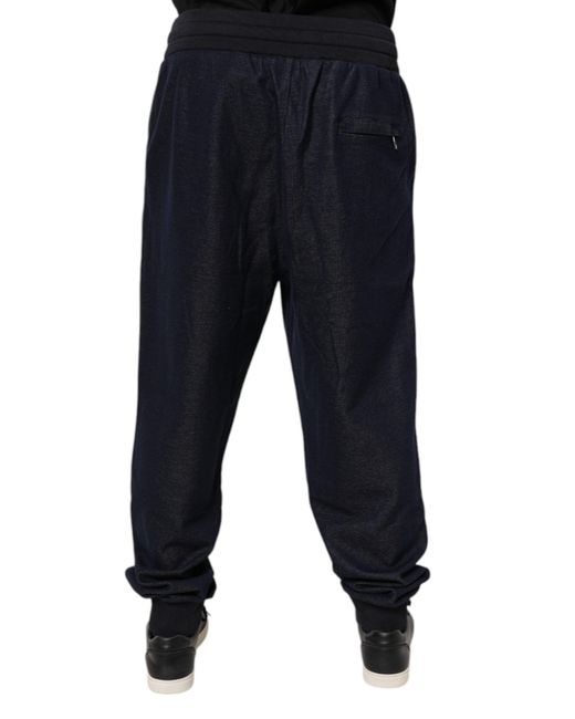 Dolce & Gabbana Blue Relaxed Fit Drawstring Pants for men