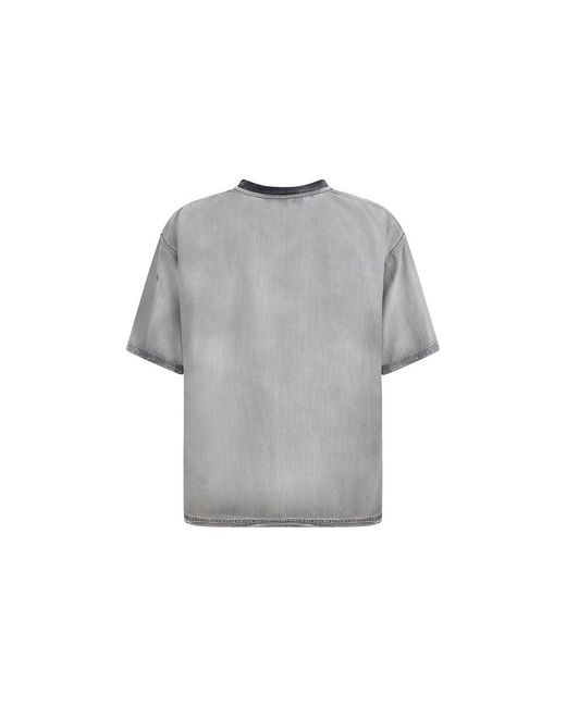 DIESEL Gray Cotton T for men