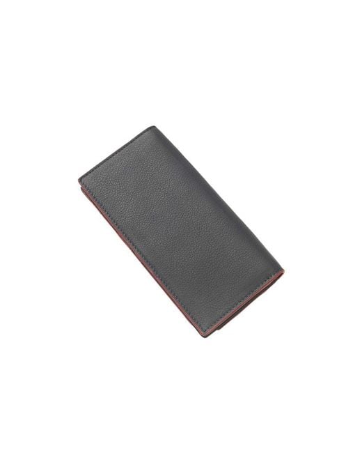 Cerruti 1881 Gray Blue Calfskin Men Wallet for men