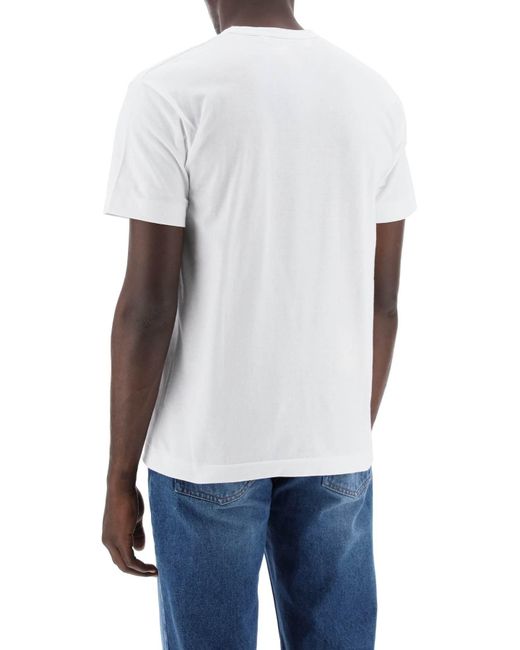 COMME DES GARÇONS PLAY White Heart Camou T-Shirt for men