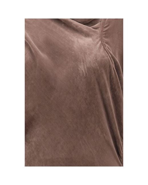 Rick Owens Brown Beige Viscose Casual Dress
