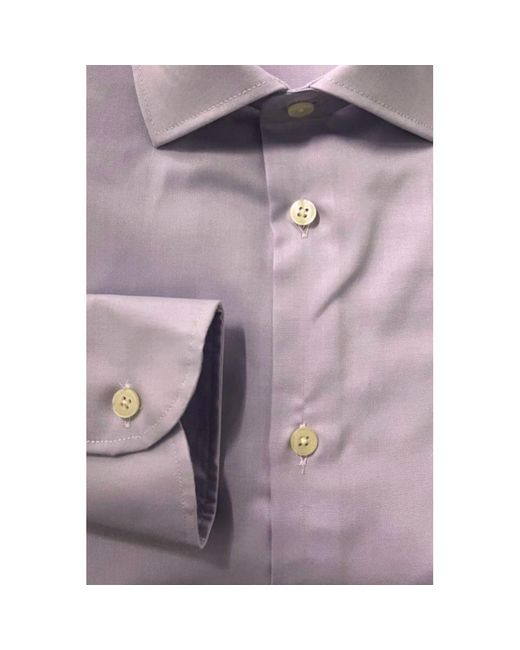 Baldinini Purple Cotton Men Shirt for men