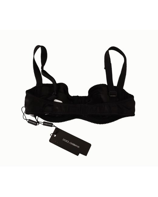 Dolce & Gabbana Black Sultry Silk Balconette Bra