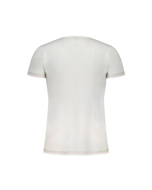 Aeronautica Militare White Cotton T-Shirt for men