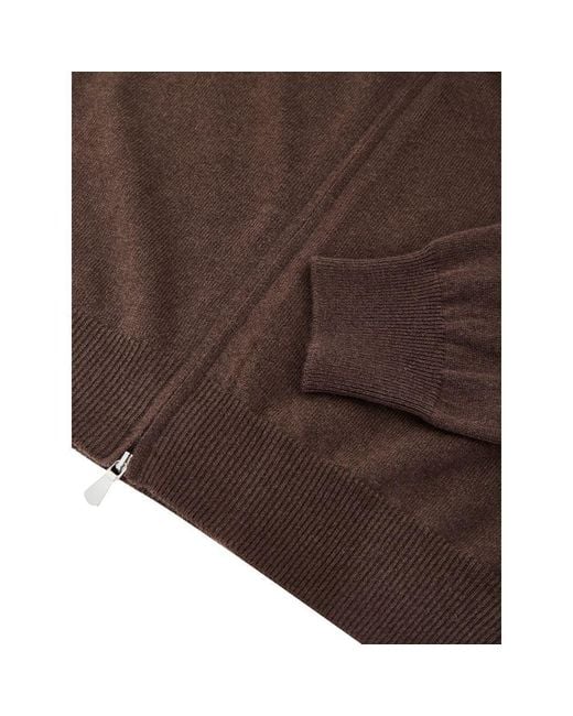 Gran Sasso Brown Wool Cardigan for men