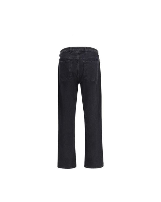 Represent Blue Cotton Straight-Leg Jeans for men